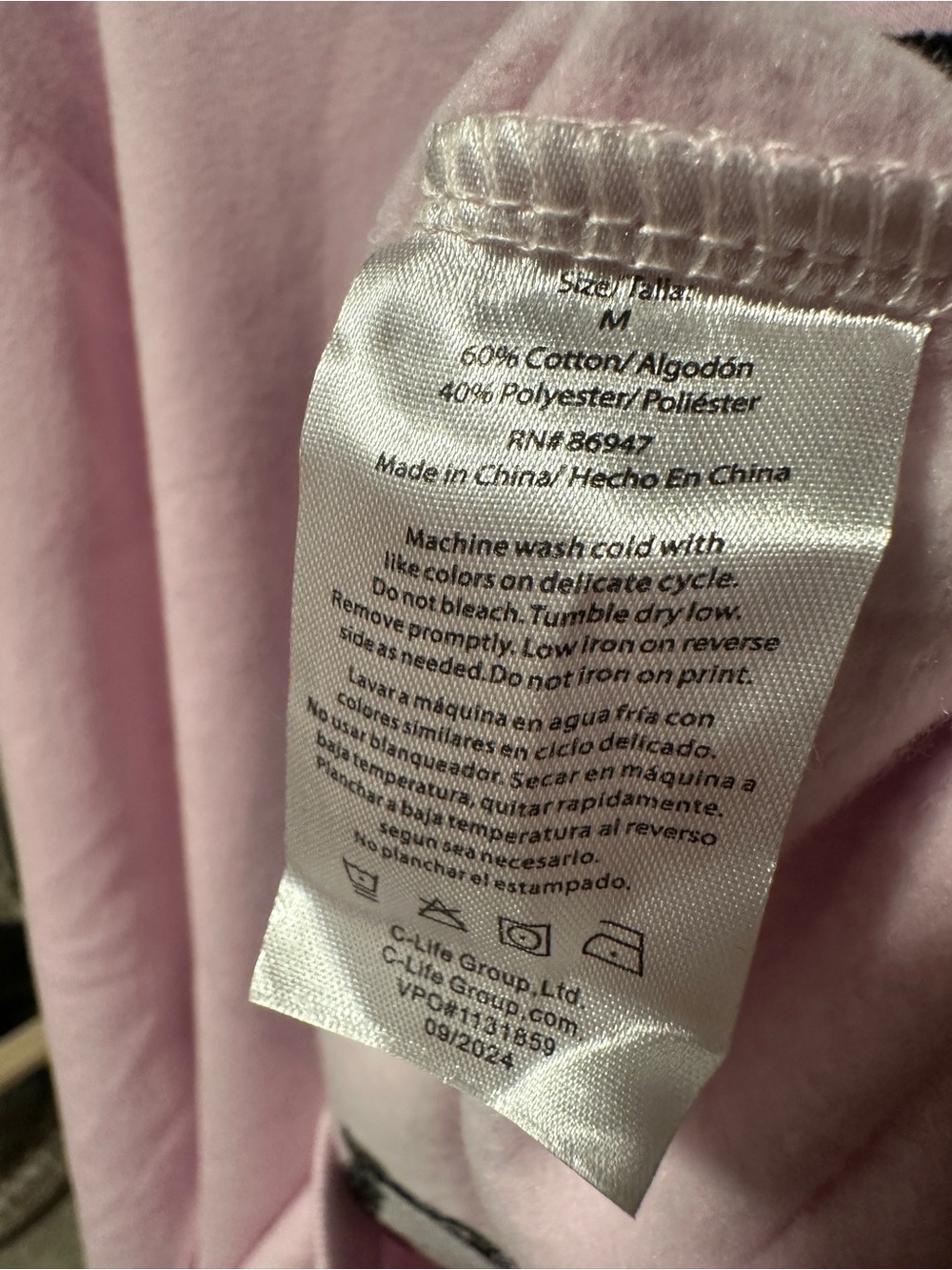 Peanuts Pink Snoopy Sweatshirt with Aqua Bow Accent - Picture 6 of 7
